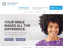 Tablet Screenshot of meadowsdentalgroup.com